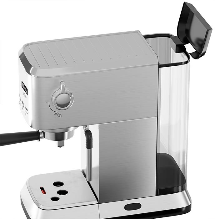 Mienta Espresso Coffee Maker , 15 Bar , 2 Cup , Silver , CM31916A