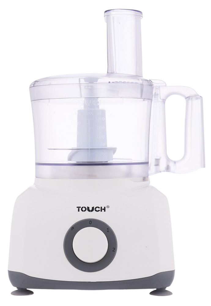 Touch El Zenouki Food Processor, 1000 Watt , 1.5 Liter , Multifunction , White x Grey , 40510