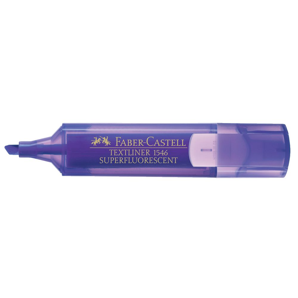 Faber-Castell Phosphorescent Highlighter pen, Purple, chisel tip