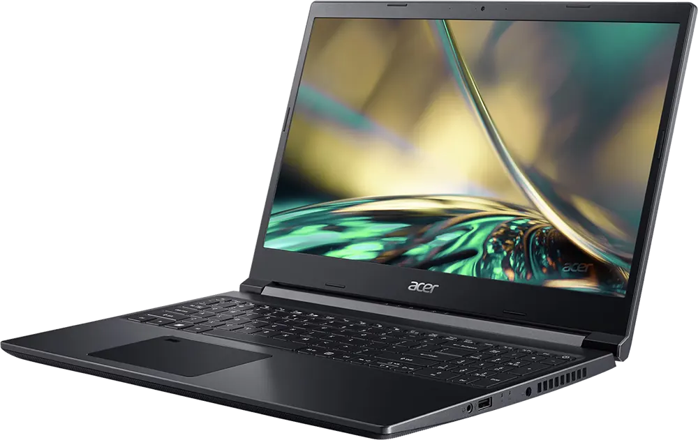 Laptop Acer Aspire 7 A715-43G AMD Ryzen 5-5625U, 8GB RAM, 512GB SSD Hard Disk, 15.6" FHD Display, NVIDIA GeForce RTX 3050 4GB, Charcoal Black