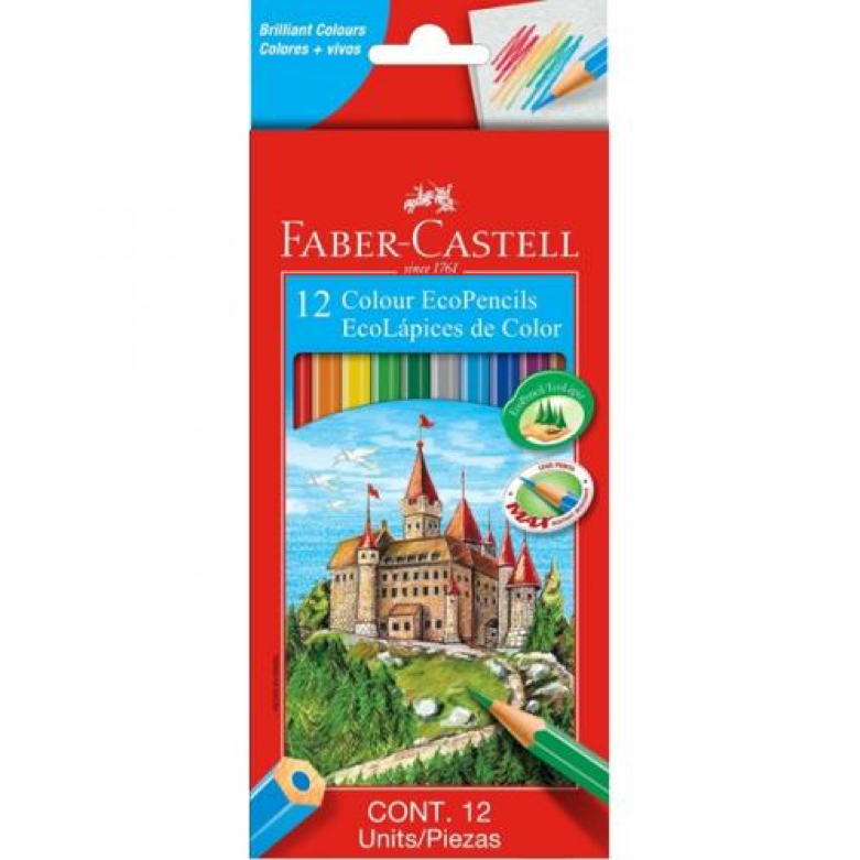 Faber-Castell Colored Pencils, Set of 12 Long Colors, Assorted Colors