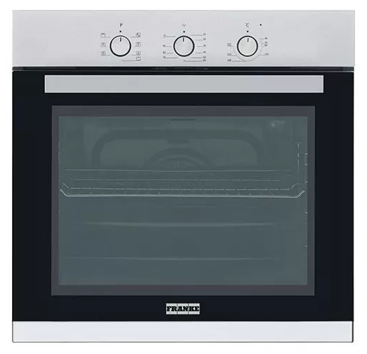فرن بلت ان فرانكي ، 60 سم ، غاز ، 60 لتر ، مروحة ، ستانلس ستيل ، أسود * سيلفر , GN 52 G XS