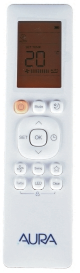 تكييف هواء اورا ، 1.5 حصان ، بارد & ساخن ، بلازما ، انفرتر ، تربو، شاشة ديجيتال ، أبيض ، AGE-12HP-DN