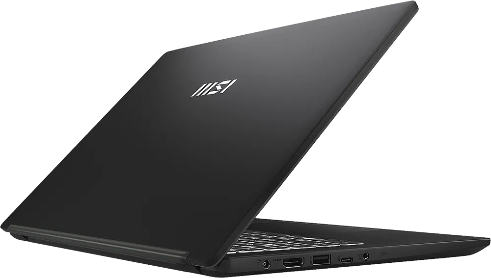 Laptop MSI Modern 14 C12MO-1073XEG, Intel® Core™ i7-1255U, 12th Gen, 8GB RAM, 512GB SSD Hard Disk, Intel® Iris xe Integrated Graphics Card, 14 inch FHD Display, Dos, Classic Black