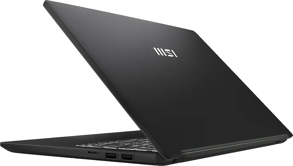 Laptop MSI Modern 14 C12MO-1073XEG, Intel® Core™ i7-1255U, 12th Gen, 8GB RAM, 512GB SSD Hard Disk, Intel® Iris xe Integrated Graphics Card, 14 inch FHD Display, Dos, Classic Black