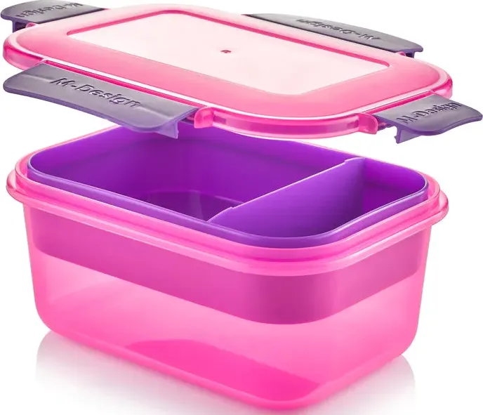 لانش بوكس ام ديزاين بلاستيك، 1.6 لتر، روز، 6443