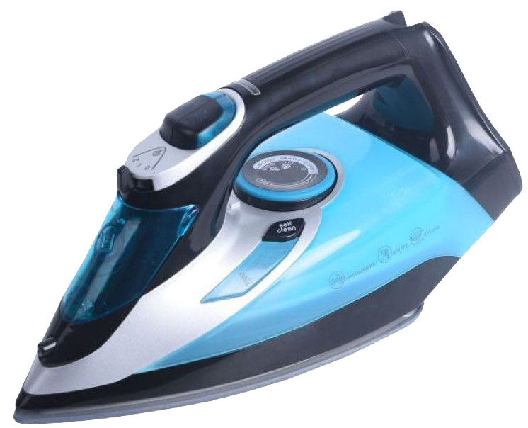 Media Tech Steam Iron, 2200 Watt, 300 ml , Ceramic Soleplate, Black , MT-C275