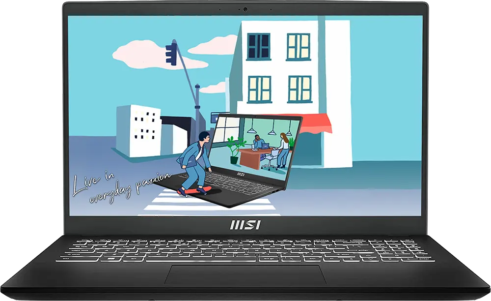 Laptop MSI Modern 15 H B13M-088XEG, Intel® Core™ i7-13620H, 13th Gen, 8GB RAM, 512GB SSD Hard Disk, Intel® Iris xe Integrated Graphics Card, 15.6 inch FHD Display, Dos, Classic Black
