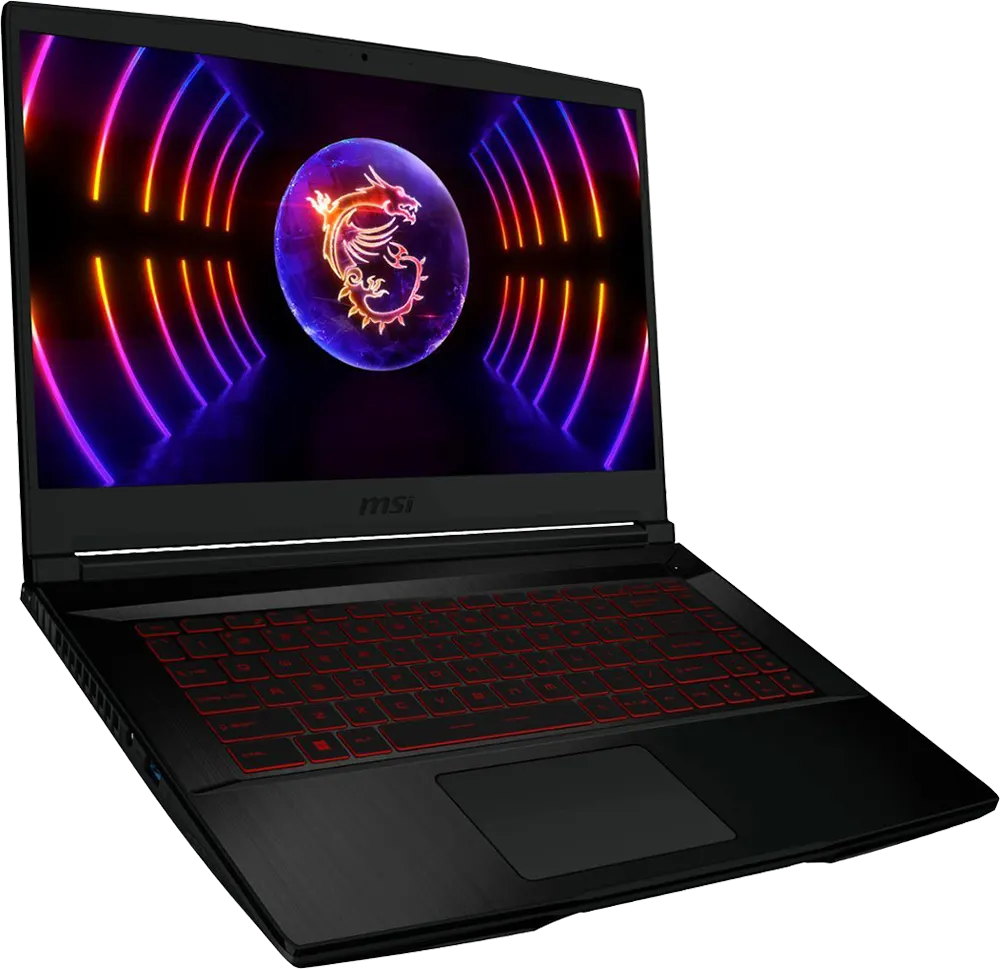 Laptop MSI Thin GF63 12UC-1487XEG, Intel® Core™ I7-12650H, 12th Gen, 16GB RAM, 512GB SSD Hard Disk, NVIDIA® GeForce RTX™ 3050 4GB GDDR6 Graphics Card, 15.6 Inch FHD Display, DOS, Black