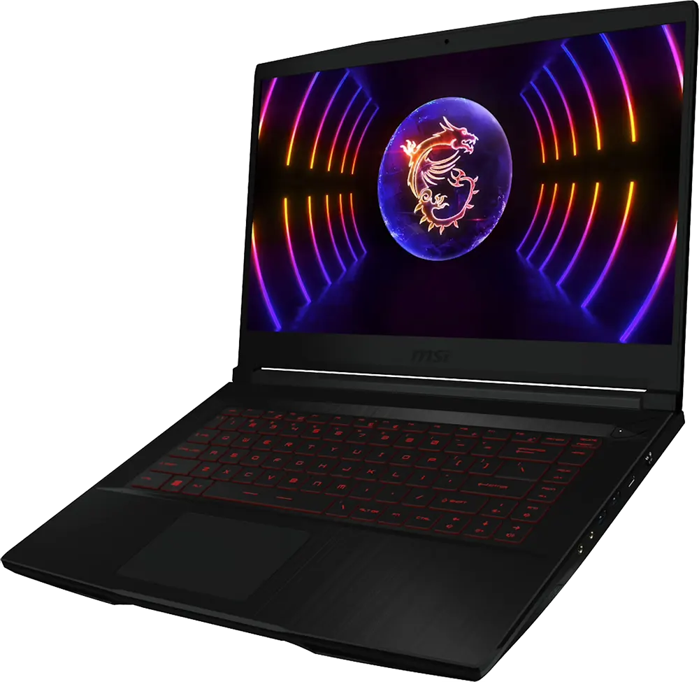 Laptop MSI Thin GF63 12UC-1487XEG, Intel® Core™ I7-12650H, 12th Gen, 16GB RAM, 512GB SSD Hard Disk, NVIDIA® GeForce RTX™ 3050 4GB GDDR6 Graphics Card, 15.6 Inch FHD Display, DOS, Black