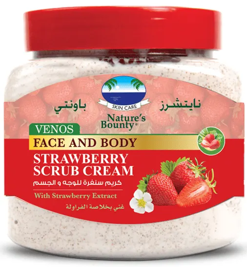NATURE'S BOUNTY VENOS STRAWBERRY BODY SCRUB ,300 GM