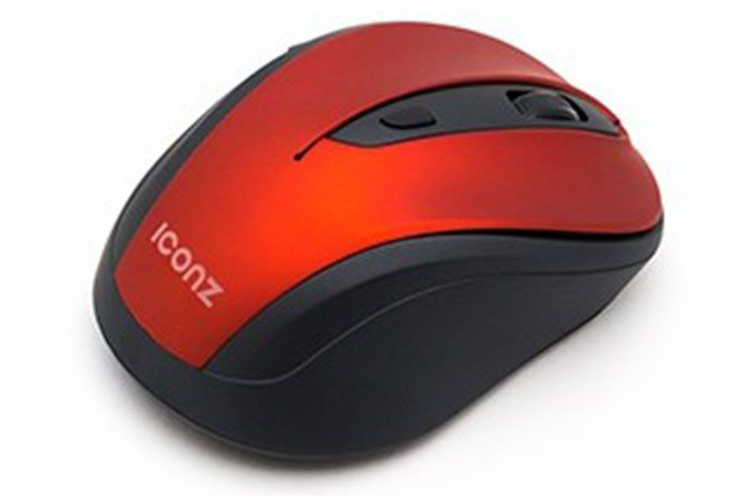 Iconz Wireless Mouse ,1600 DPI, Red , WM03R