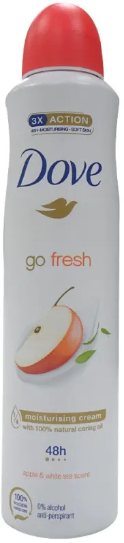 DOVE GO FRESH WITH APPLE& WHITE TEA BODY SPRAY, 250 ML