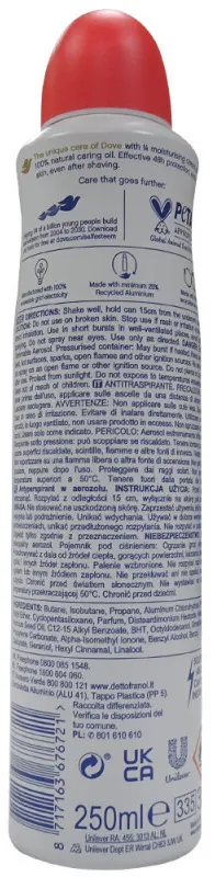 DOVE GO FRESH WITH APPLE& WHITE TEA BODY SPRAY, 250 ML