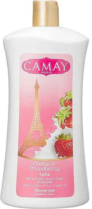 Camay Shower Gel Creme And Strawberry, 1 Liter