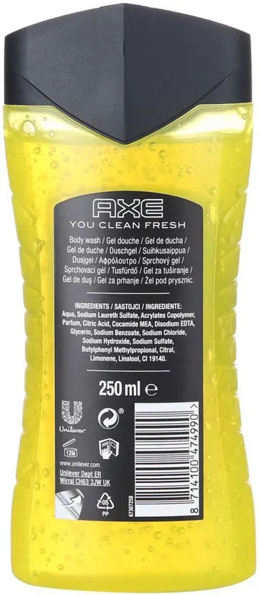 AXE SHOWER GEL CLEAN FRESH, 250 ML