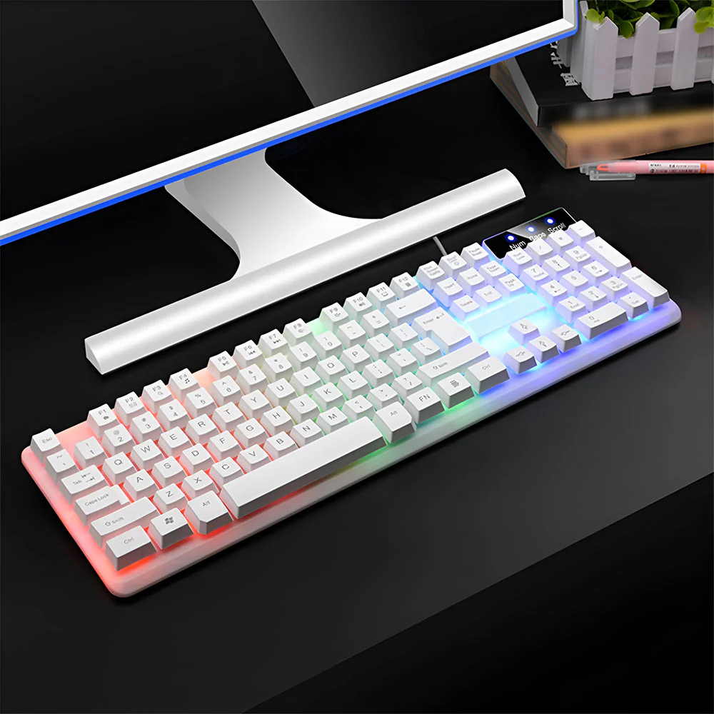 Gamma Wired Gaming Keyboard, RGB Light , 104 key , USB , White , K-510