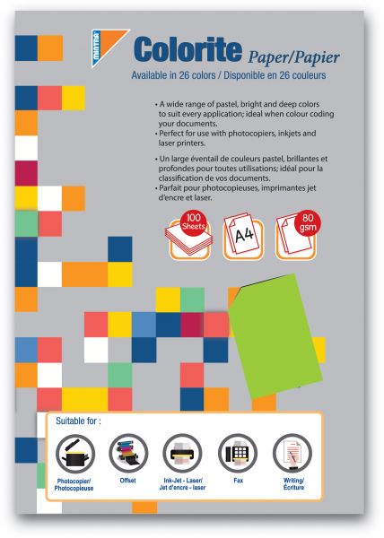 Mintra Copy Paper A4 Multi-Purpose, 80 gm, 100 Sheets, Neon Green