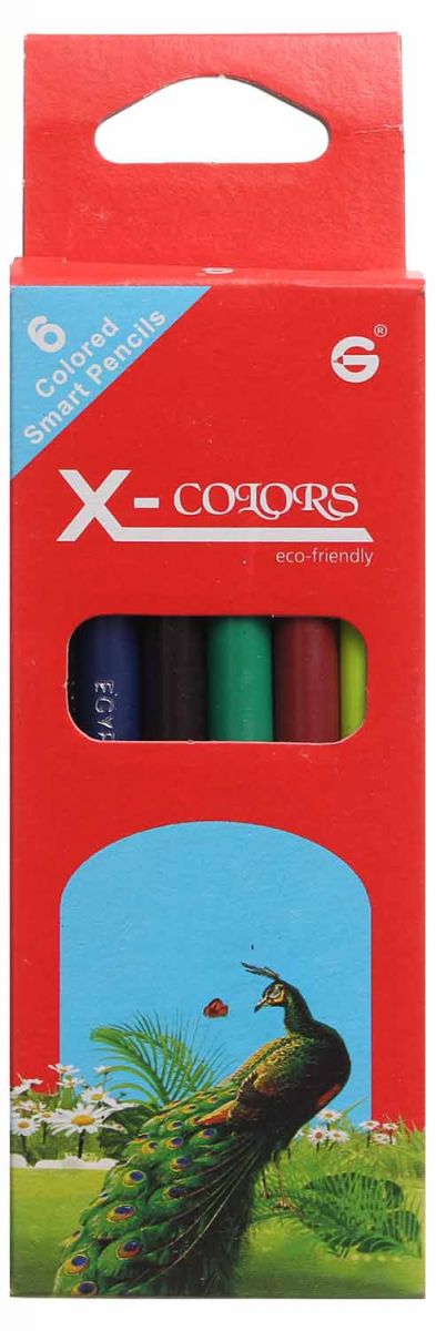 X-Colors Wood Color Palette, Set of 6 Short Colors, Assorted Colors