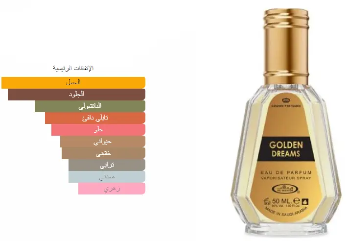 GOLDEN DREAMS BY ALREHAB FOR UNISEX EDP ,50ML