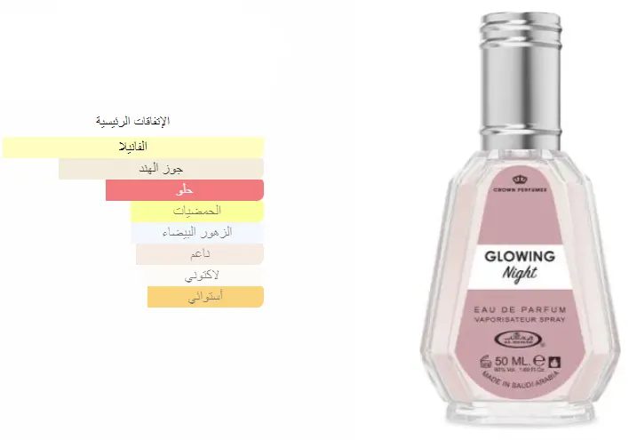 عطر جلوينج نايت من الرحاب للجنسين او دو برفان , 50 مل