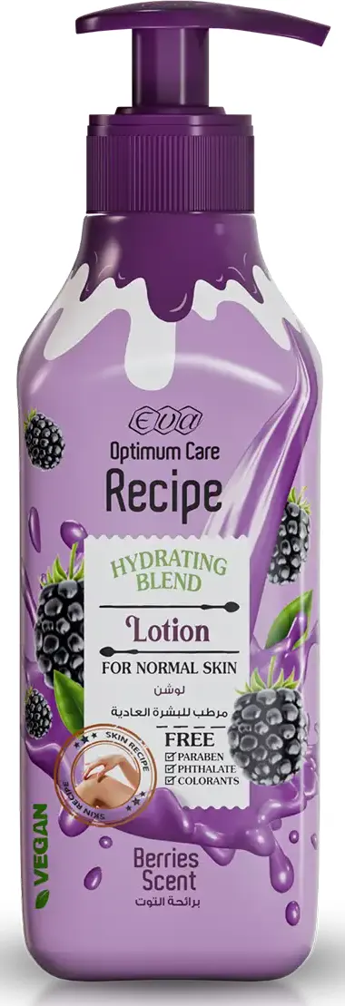 Eva Recipe Berry Lotion, Moisturizing Body Lotion for Normal Skin, 370 ml.