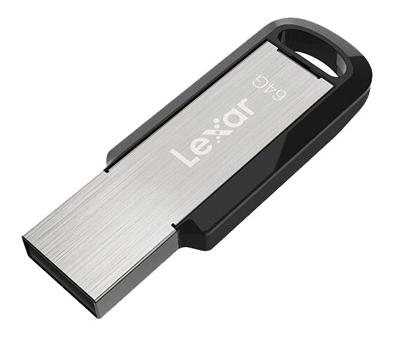 ليكسار جمب درايف ® M400 فلاش ميموري ، 64 جيجابايت ، USB 3.0، سيلفر ، LJDM400064G-BNBNG