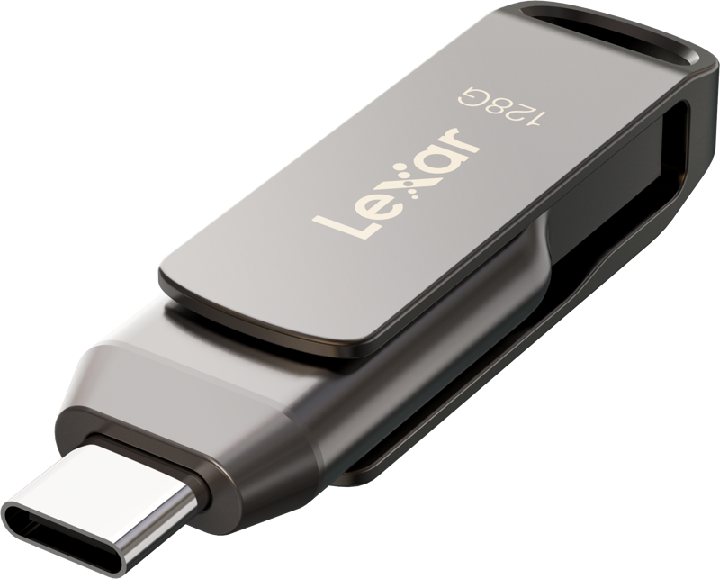 Lexar Jumpdrive D400 , 128 Gb , USB 3.1 , Flash Memory , Dual Drive USB Type-C & A , LJDD4000128G-BNQNG