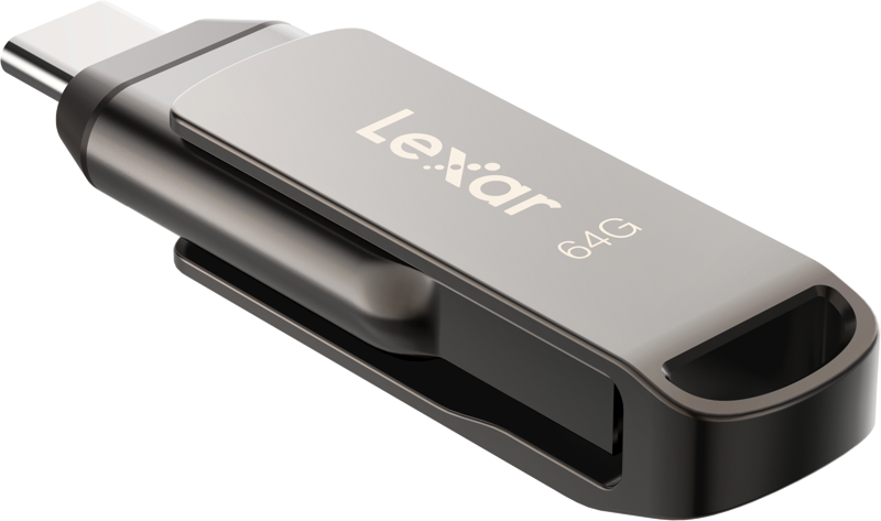 Lexar Jumpdrive D400 , 64 Gb , USB 3.1 , Flash Memory , Dual Drive USB Type-C & A , LJDD400064G-BNQNG