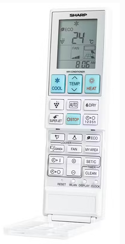 Sharp Split Air Conditioner, 1.5 HP, Cold Only, Plasma Cluster , Digital Screen, White , AH-AP12ZHE