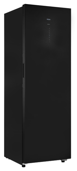 Haier No Frost Upright Freezer , 7 Drawers , 306 Liter , Digital Display, Black Glass Door, HF326GB