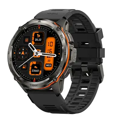 Kospet Ultra Smart Watch Tank , Bluetooth , AMOLED - 1.43 Inch , Waterproof , 470 mAh battery , Black , T3 Ultra