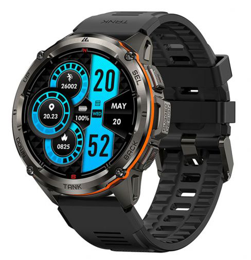 Kospet Ultra Smart Watch Tank , Bluetooth , AMOLED - 1.43 Inch , Waterproof , 470 mAh battery , Black , T3 Ultra