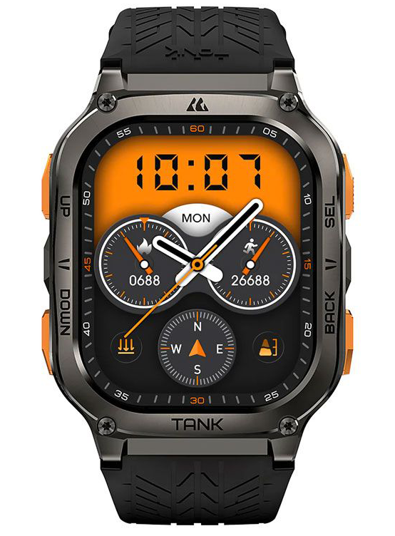 ساعة كوسبيت تاتش ام 3 الترا الذكية، بلوتوث، شاشة اموليد، 1.96 انش، مقاومة للماء، بطارية 480 مللي امبير، أسود، M3 Ultra