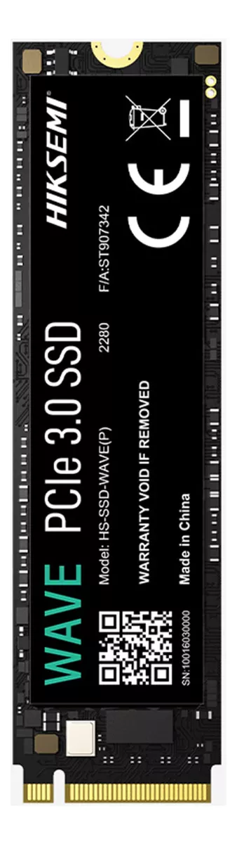 Hiksemi Wave Hard Disk NVMe M.2 , PCIe 3.0 , SSD , Internal For Pc , 1TB , Black , HS-SSD-WAVE(P)