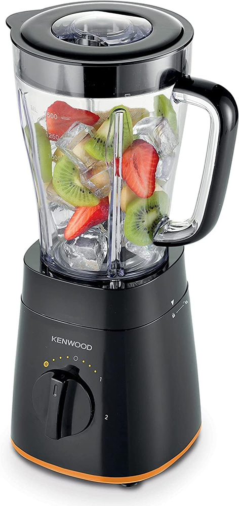 Kenwood Electric Blender, 500 Watt, 1.5 Liter, 2 Mills, Black, BLP16.360BK