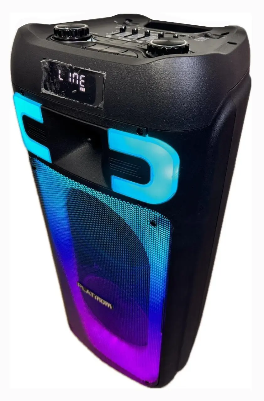 Platinum Partybox Speaker, Bluetooth , LED Screen , With Microphone & Remote Control, Black , AH-8200