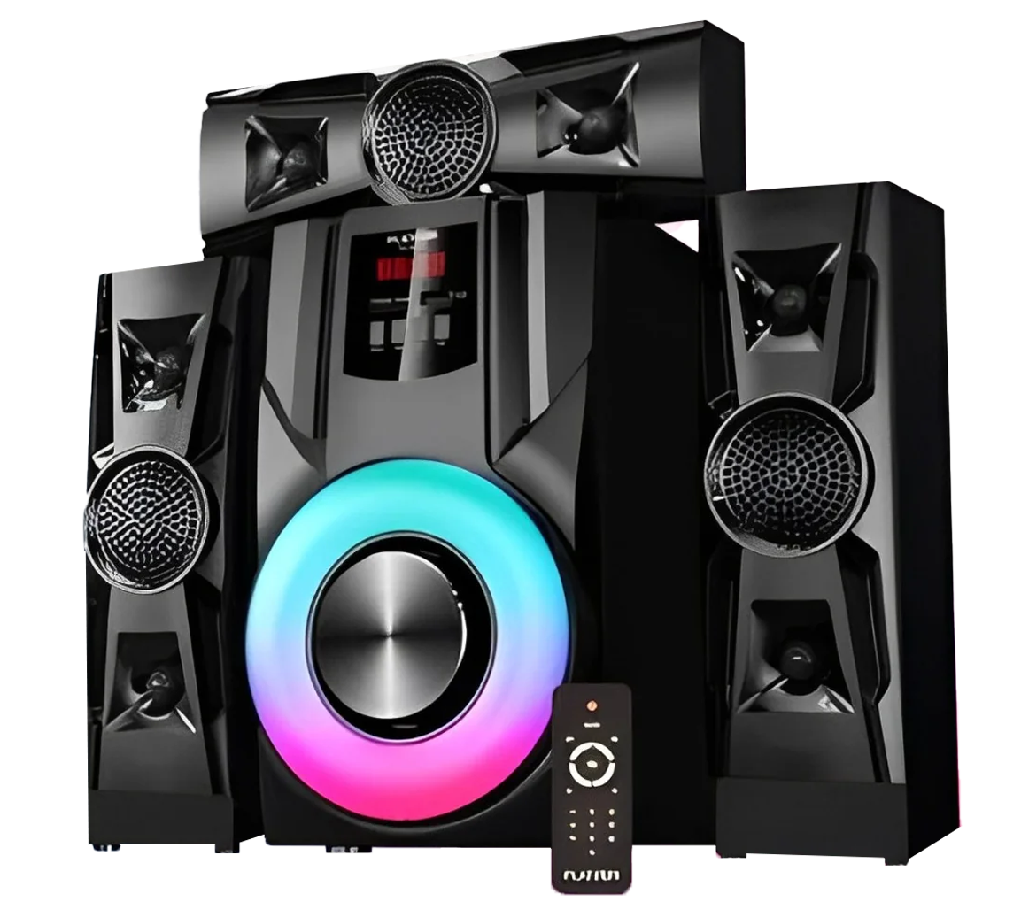 Platinum Subwoofer Speaker, Bluetooth 3*1 , RGB Color , LED Screen , With Remote Control , Black ,AH-6070