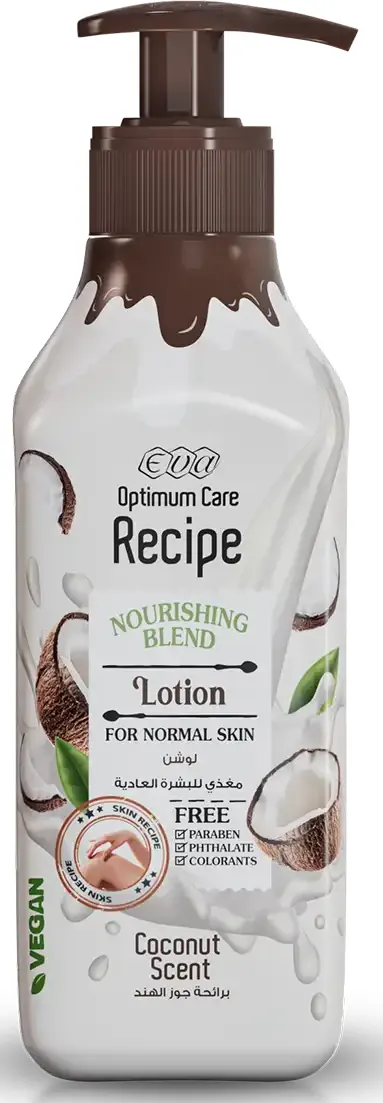 EVA OPTIMUM CARE RECIPE NOURISHING BLEND LOTION FOR NORMAL SKIN WITH COCONUT SCENT, 370ML