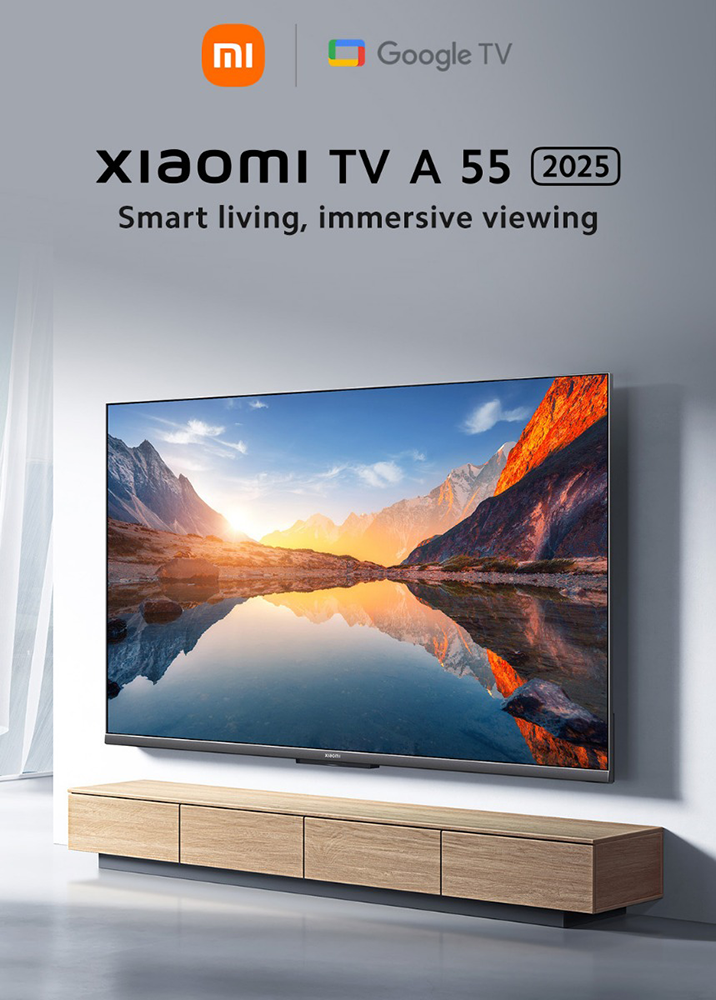 Xiaomi Smart TV , 55 Inches, LED, 4K Resolution, Frameless, Built-in Receiver , L55 MA-AEG