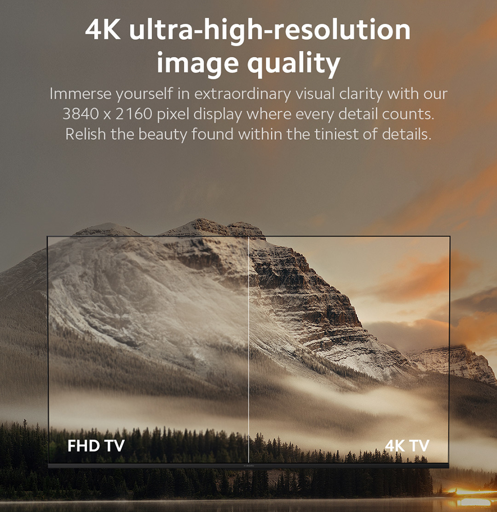 Xiaomi Smart TV , 55 Inches, LED, 4K Resolution, Frameless, Built-in Receiver , L55 MA-AEG