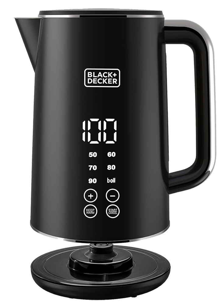 Black & Decker Kettle, 1.7 Litre, 2200 Watt, Digital Display & Touch Screen , Ansia Warranty, JCD200