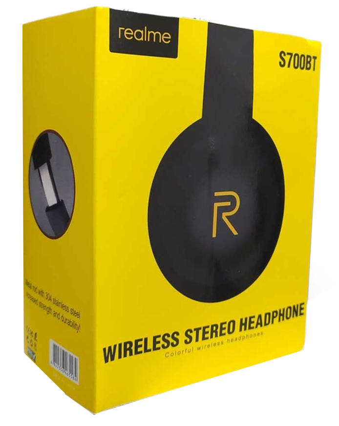 Realme Bluetooth Wireless Headphone, Stereo , Memory Card Slot , Black , S700BT