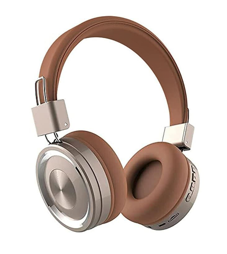 Sodo Wireless - Wired Headphone, Bluetooth 5.0 , 250 mAh Battery , Noise Cancellation , Brown , SD-1002