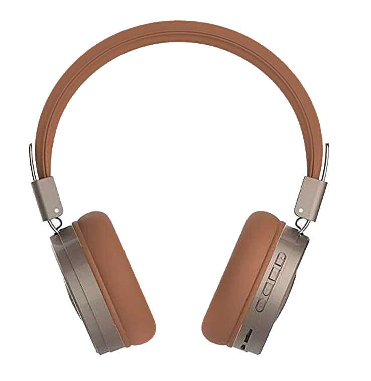 Sodo Wireless - Wired Headphone, Bluetooth 5.0 , 250 mAh Battery , Noise Cancellation , Brown , SD-1002