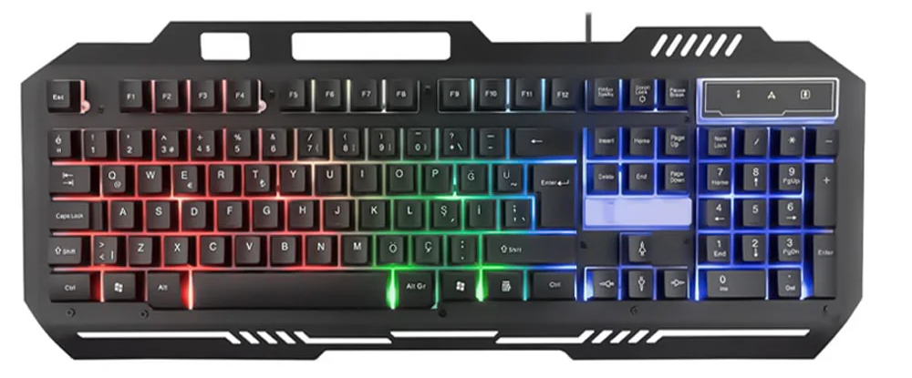 Gamma Gaming Wired Keyboard & Mouse Combo, 2.4GHz , RGB Light , Black , K-513