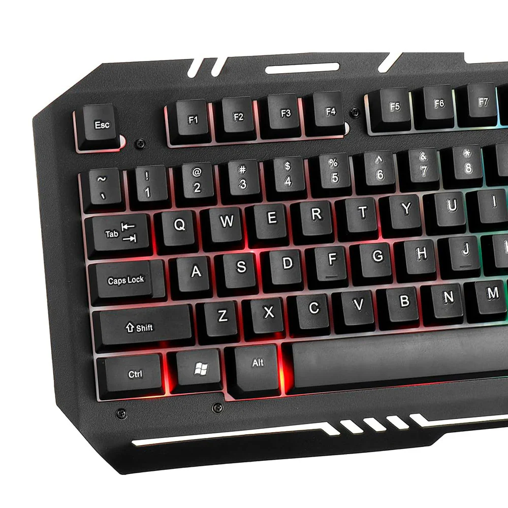 Gamma Gamming Wired Keyboard English & Arabic , RGB Light , 104 Keys , USB , Black , K-512