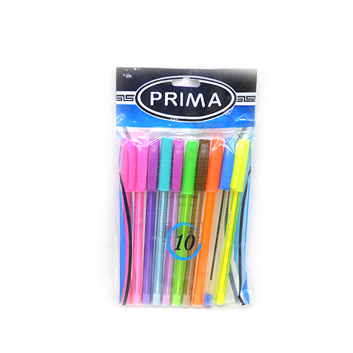 Prima Flash Ballpoint Pen, Set Of 10 Assorted Colors