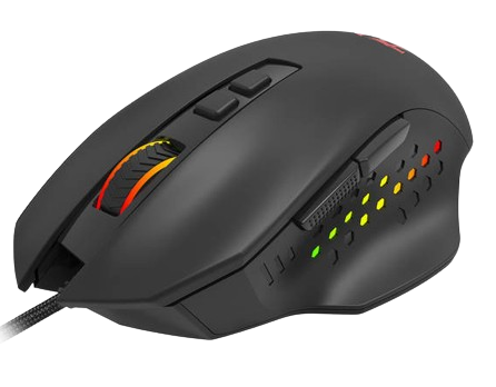 ماوس الألعاب Redragon السلكي ، 12400 نقطة في البوصة ، أسود ، M723-RGB