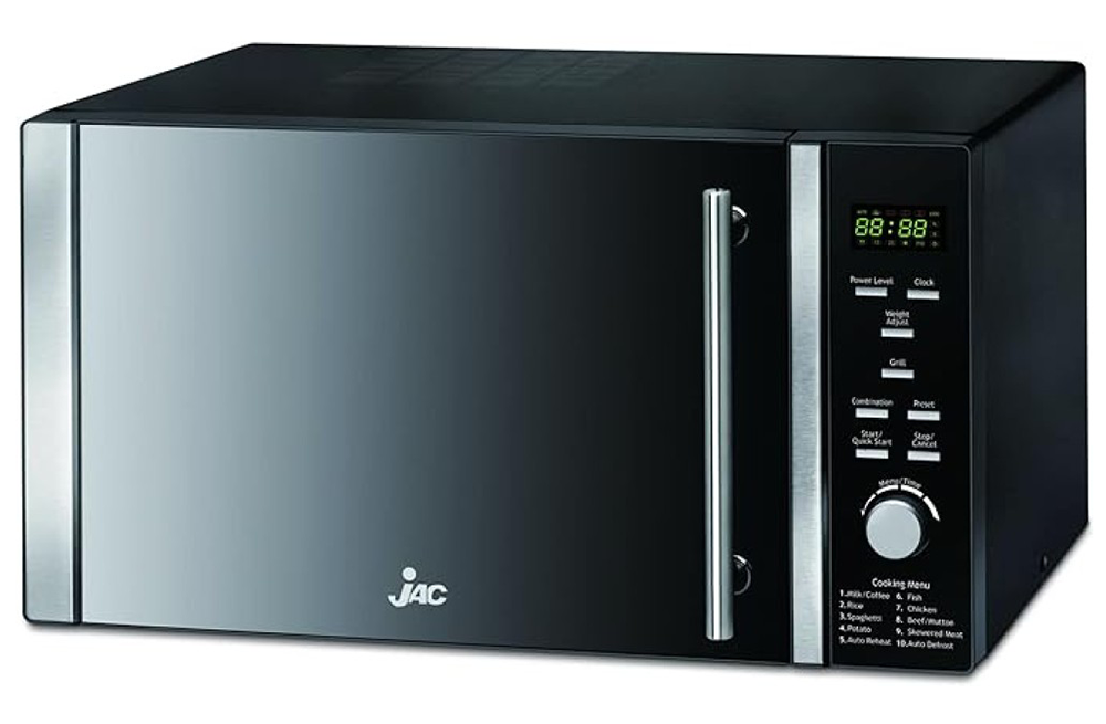 Jac Microwave, 34 Liter, 1500 Watt, Digital With Grill, Silver, 34M2
